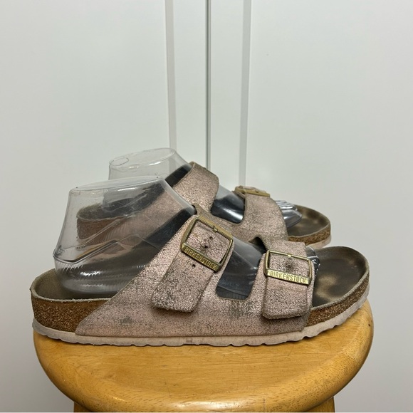 Birkenstock Shoes - Birkenstock Arizona leather pink beige